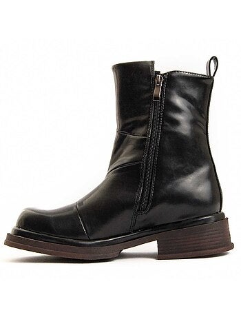 Stivaletto Con Tacco Materiale Sintetico E Tessile Montevita