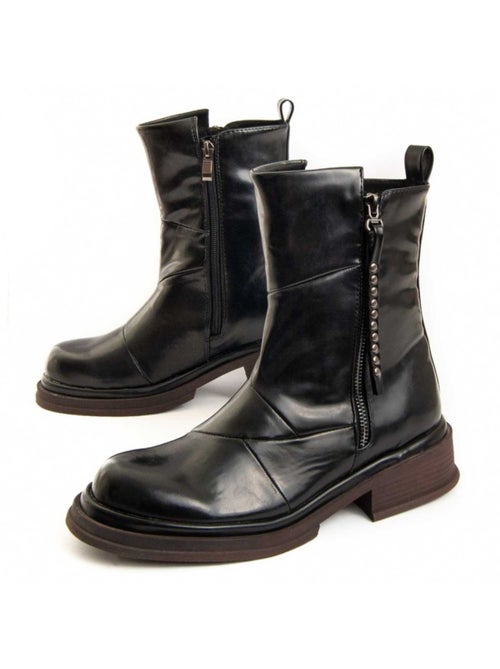 Stivaletto Con Tacco Materiale Sintetico E Tessile Montevita - Kiabi