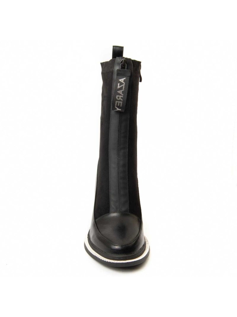 Stivaletto Con Tacco Materiale Sintetico E Tessile Montevita Nero - Kiabi