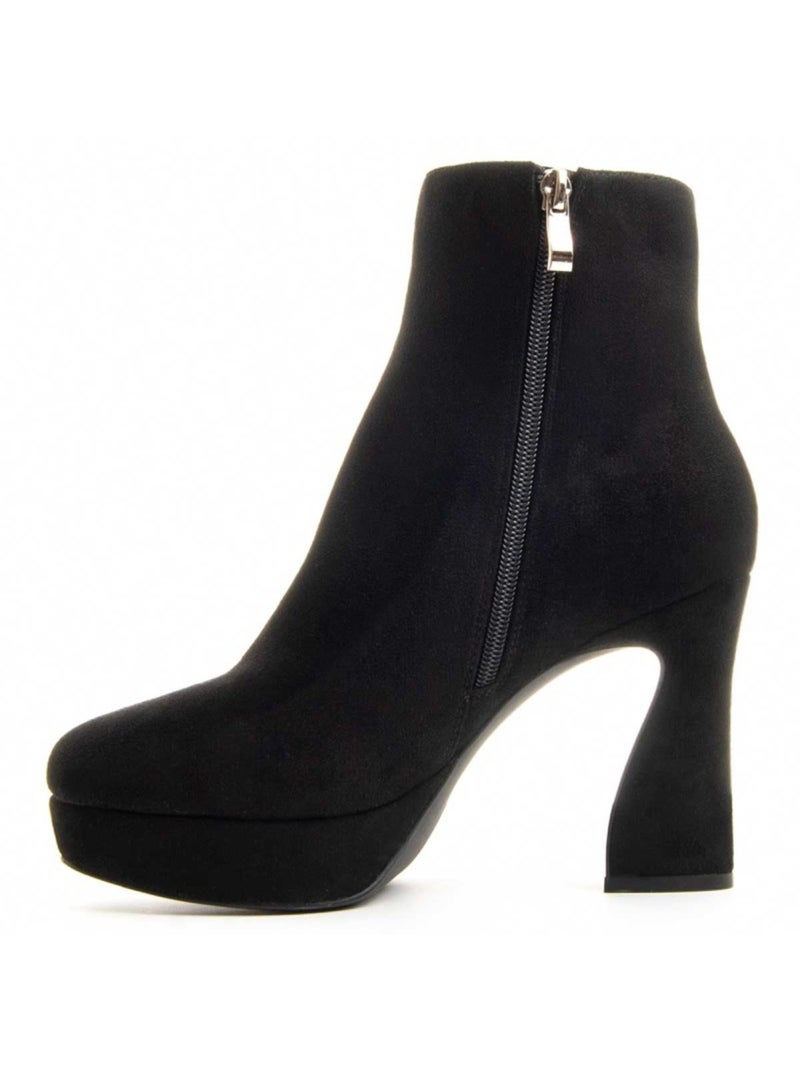 Stivaletto Con Tacco Materiale Sintetico E Tessile Montevita Nero - Kiabi