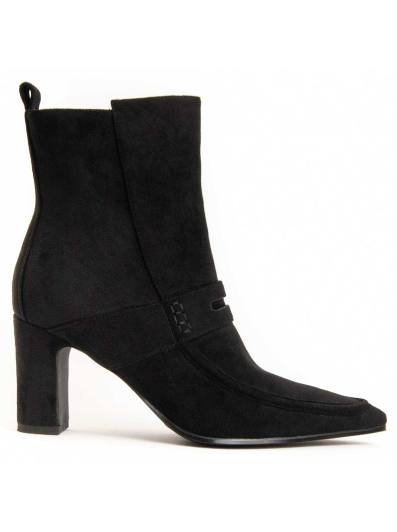 Stivaletto Con Tacco Materiale Sintetico E Tessile Montevita Nero - Kiabi