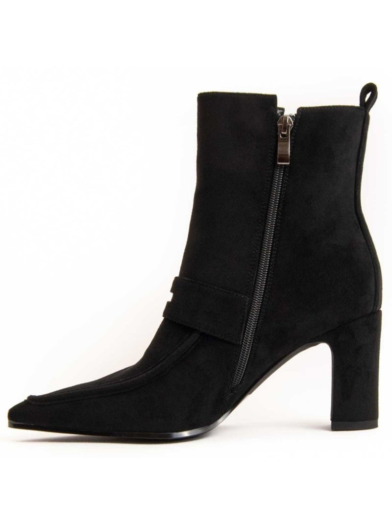 Stivaletto Con Tacco Materiale Sintetico E Tessile Montevita Nero - Kiabi