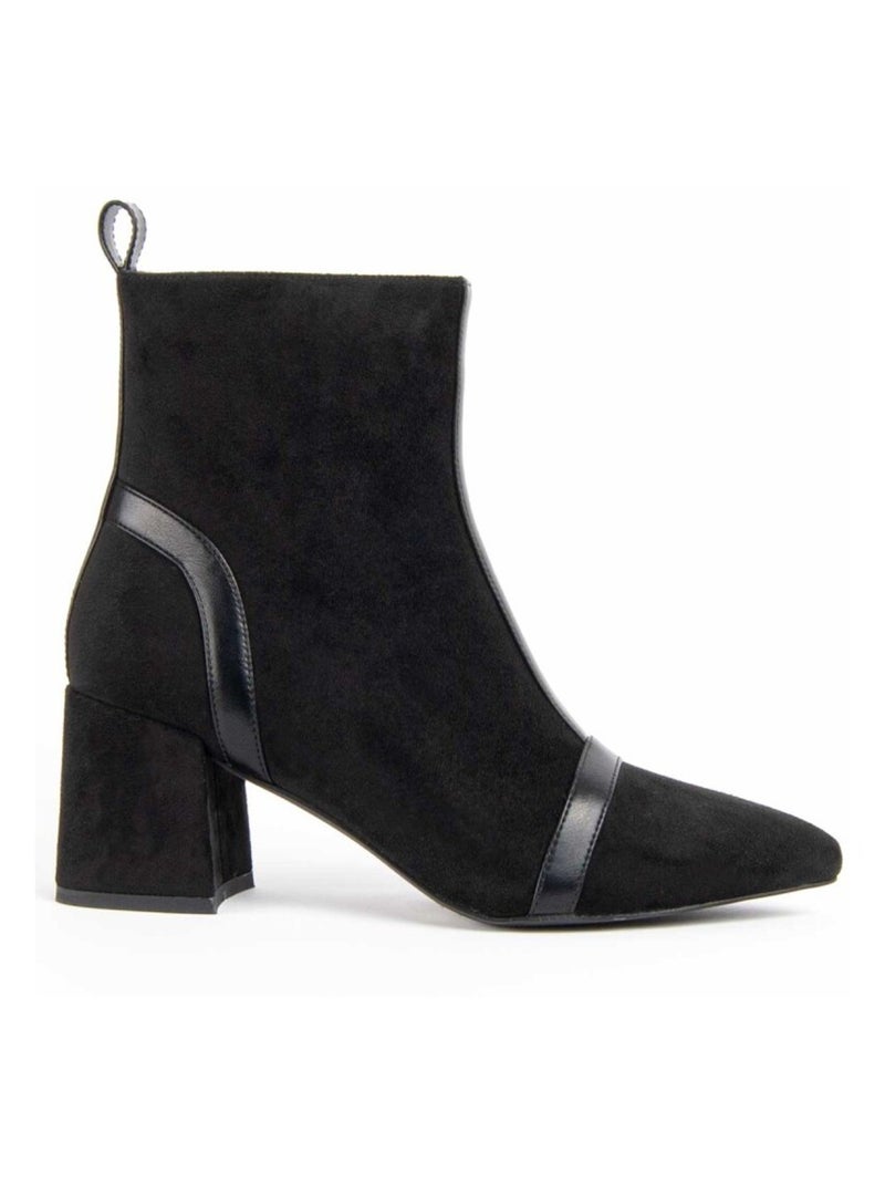 Stivaletto Con Tacco Materiale Sintetico E Tessile Montevita Nero - Kiabi