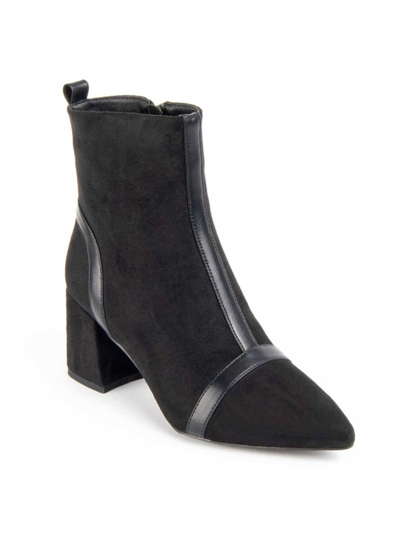 Stivaletto Con Tacco Materiale Sintetico E Tessile Montevita Nero - Kiabi