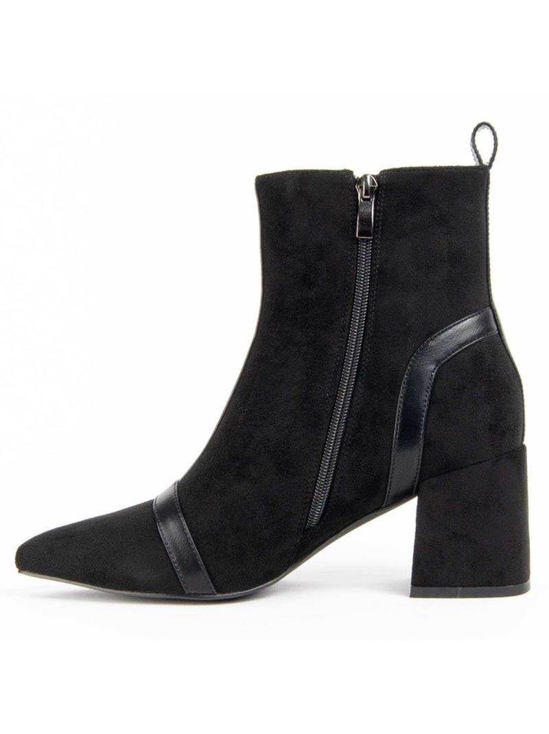 Stivaletto Con Tacco Materiale Sintetico E Tessile Montevita Nero - Kiabi