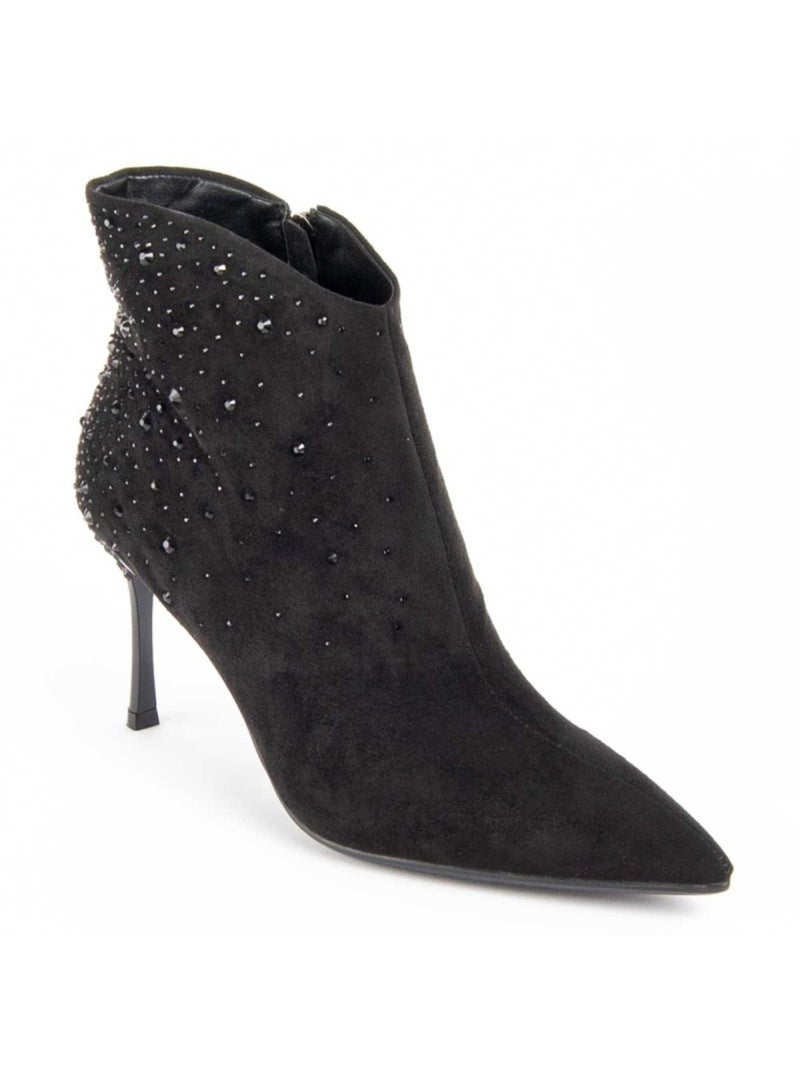 Stivaletto Con Tacco Materiale Sintetico E Tessile Montevita Nero - Kiabi
