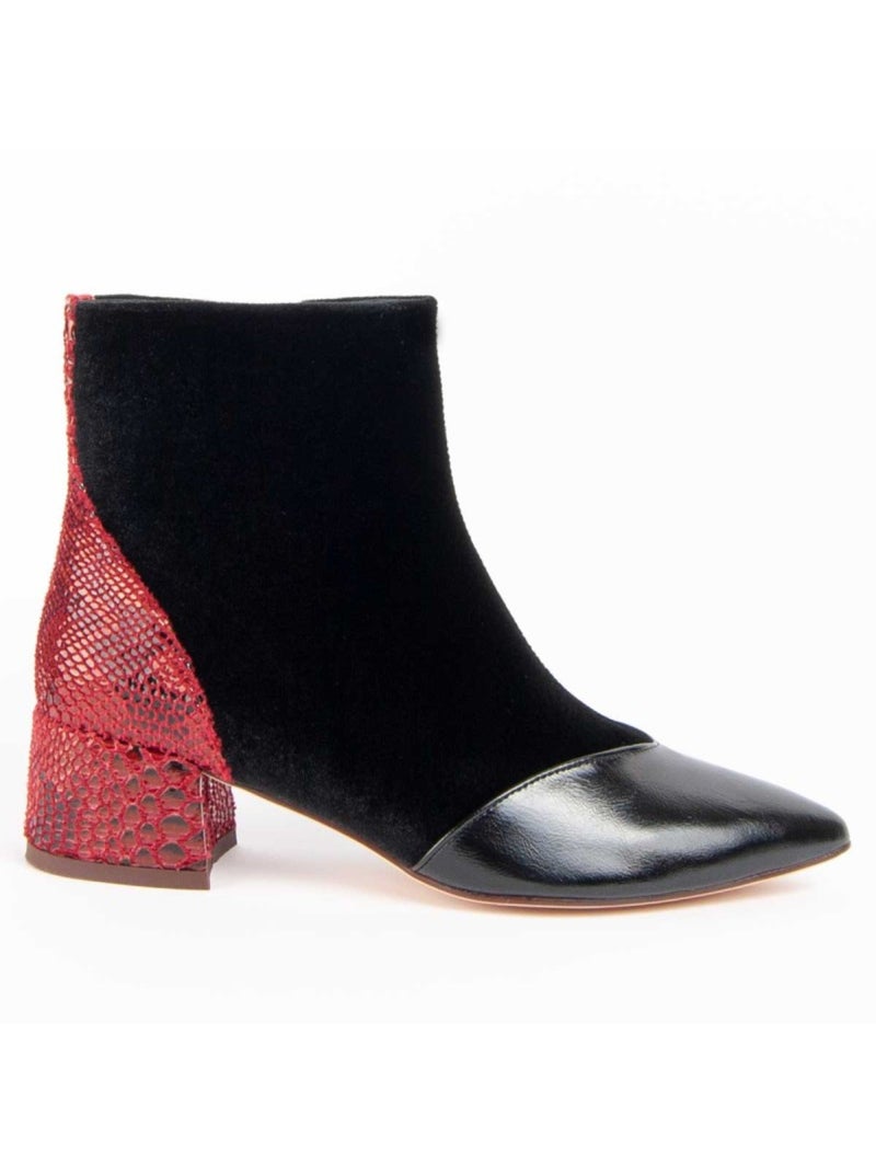 Stivaletto Con Tacco Materiale Sintetico E Tessile Montevita Nero - Kiabi