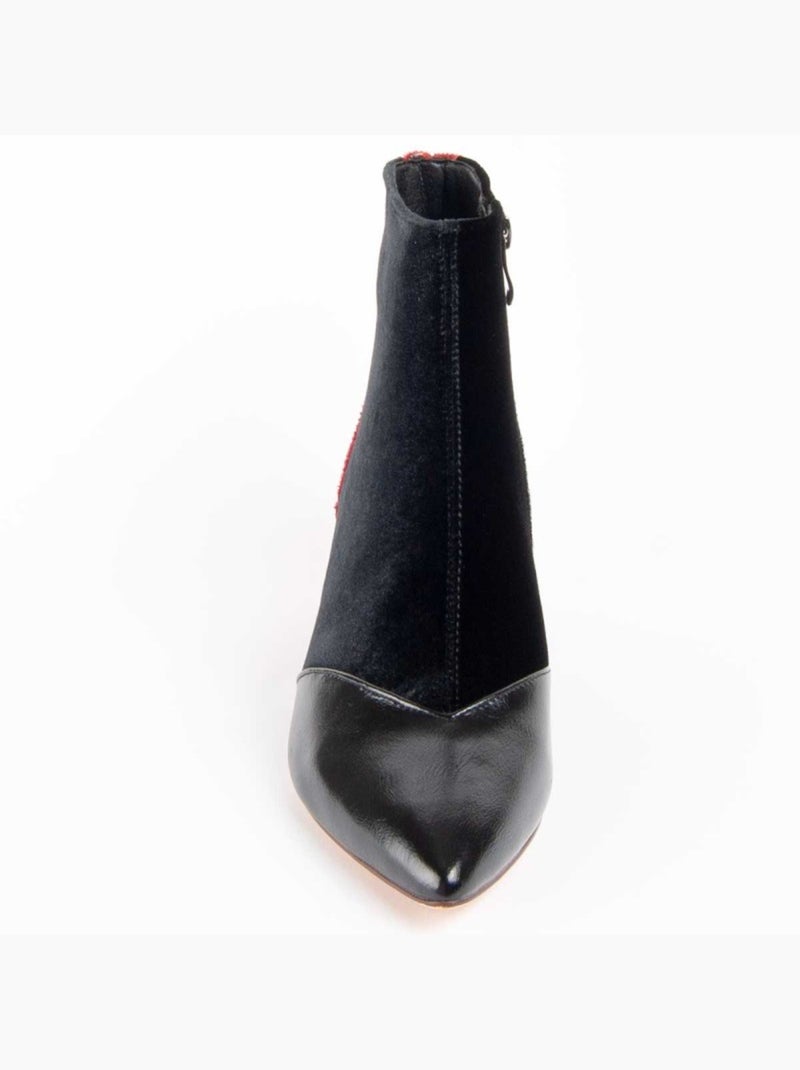 Stivaletto Con Tacco Materiale Sintetico E Tessile Montevita Nero - Kiabi