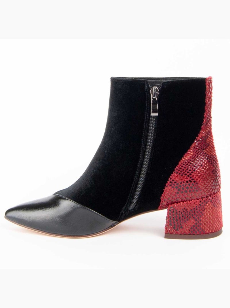 Stivaletto Con Tacco Materiale Sintetico E Tessile Montevita Nero - Kiabi