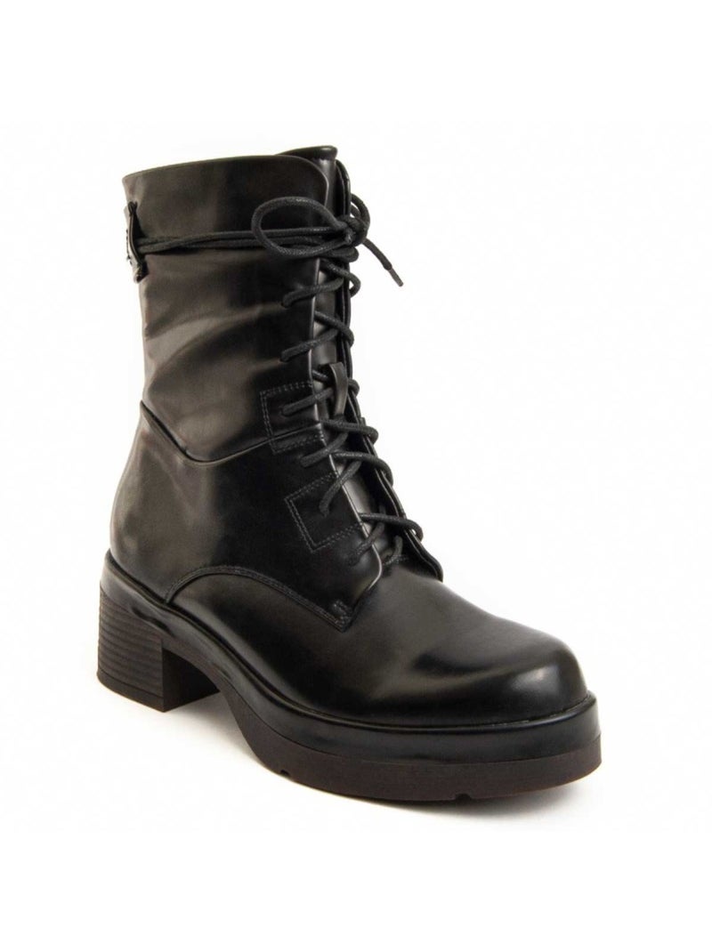Stivaletto Con Tacco Materiale Sintetico E Tessile Montevita Nero - Kiabi