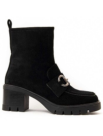 Stivaletto Con Tacco Materiale Sintetico E Tessile Montevita