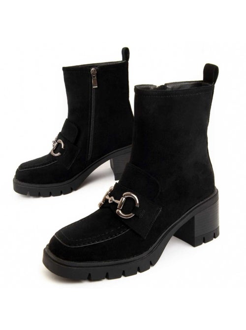 Stivaletto Con Tacco Materiale Sintetico E Tessile Montevita - Kiabi