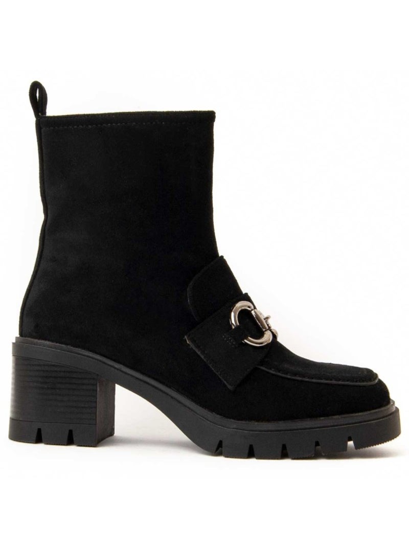 Stivaletto Con Tacco Materiale Sintetico E Tessile Montevita Nero - Kiabi