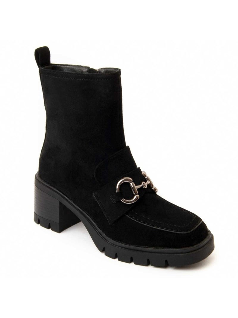 Stivaletto Con Tacco Materiale Sintetico E Tessile Montevita Nero - Kiabi