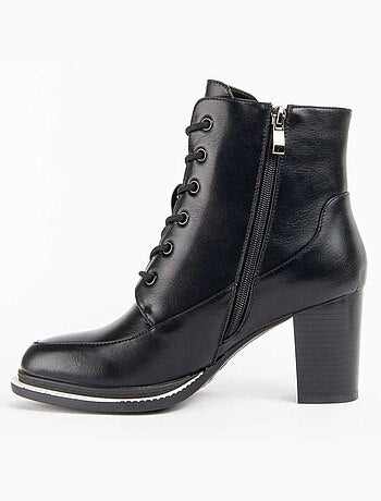 Stivaletto Con Tacco Materiale Sintetico E Tessile Montevita