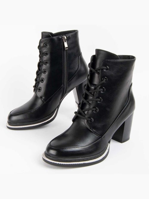 Stivaletto Con Tacco Materiale Sintetico E Tessile Montevita - Kiabi