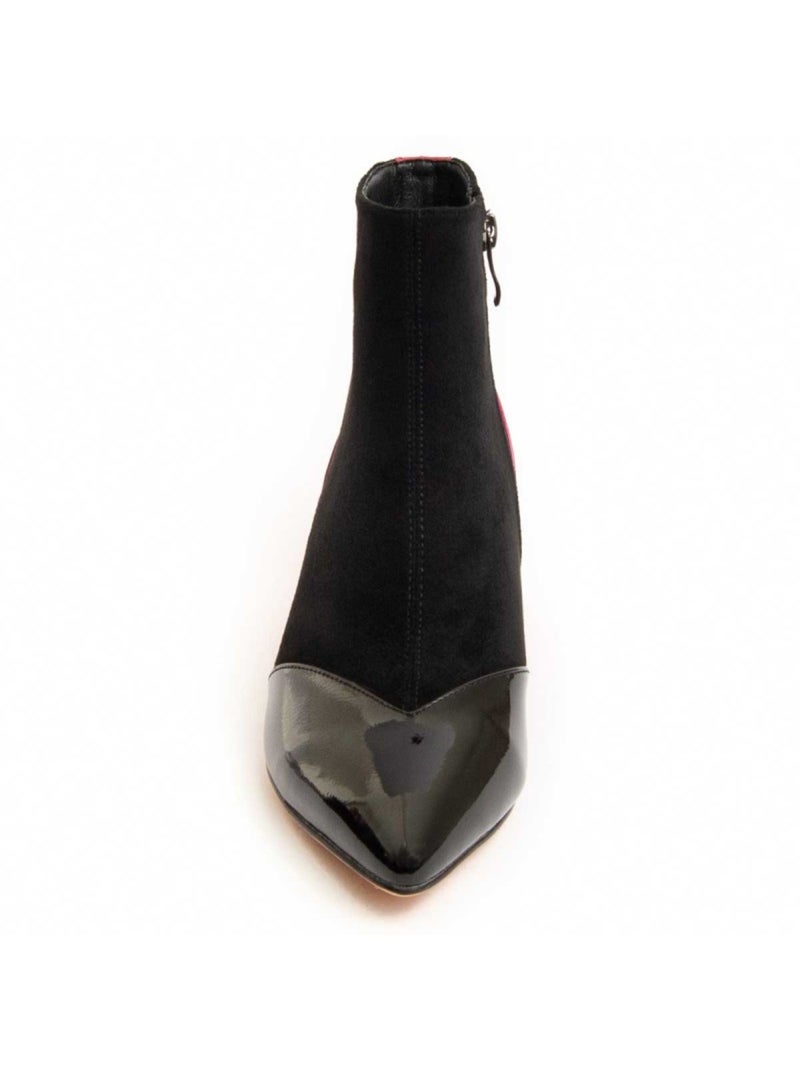 Stivaletto Con Tacco Materiale Sintetico E Tessile Montevita Nero - Kiabi
