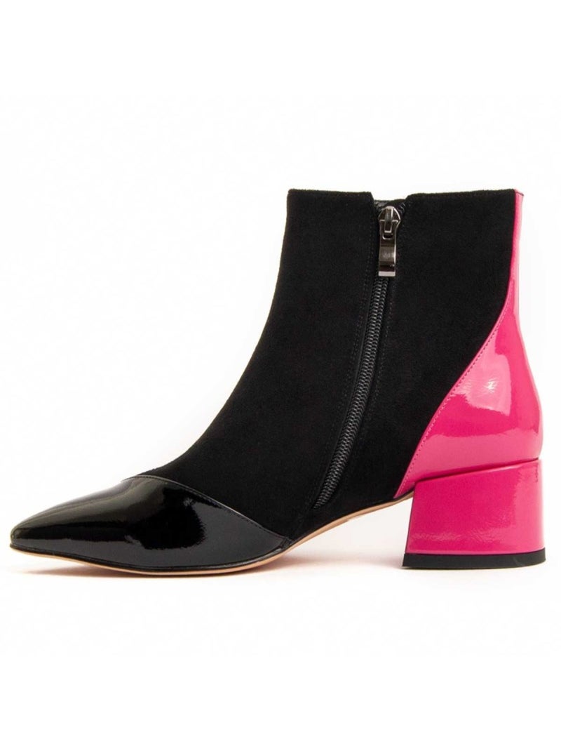 Stivaletto Con Tacco Materiale Sintetico E Tessile Montevita Nero - Kiabi