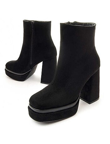 Stivaletto Con Tacco Materiale Sintetico E Tessile Montevita