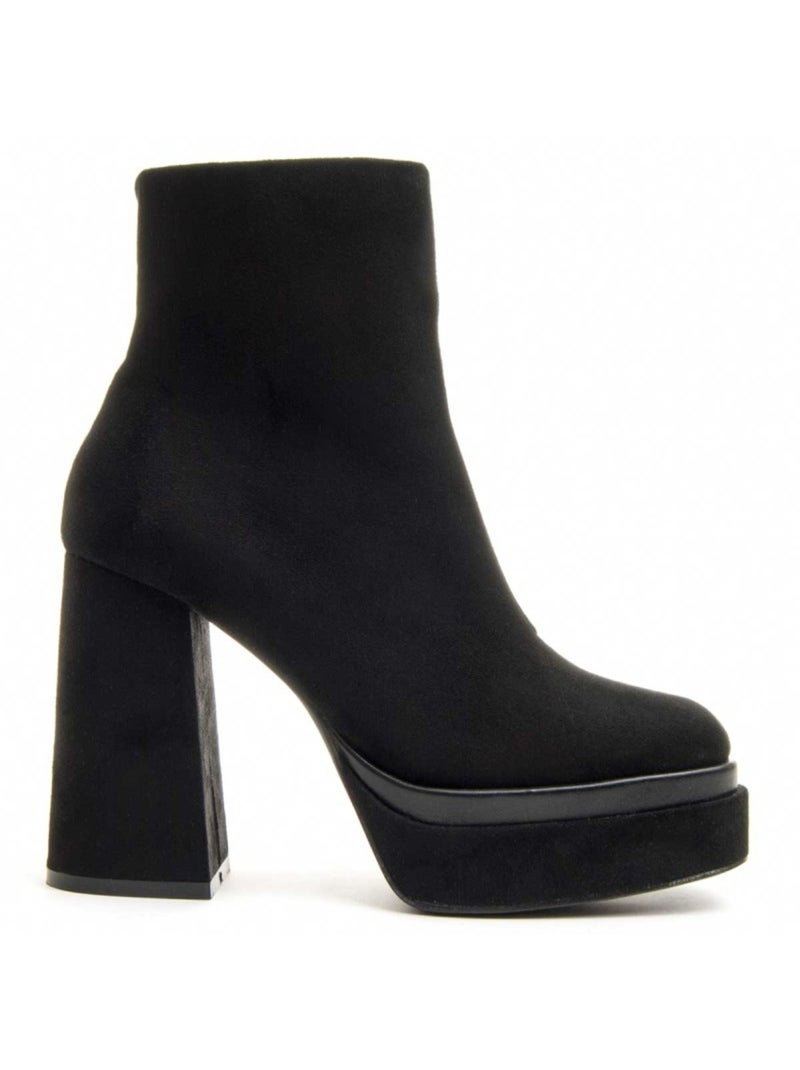 Stivaletto Con Tacco Materiale Sintetico E Tessile Montevita Nero - Kiabi