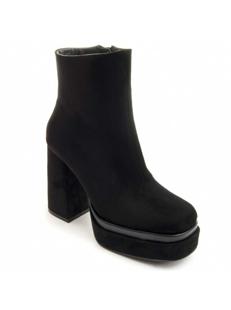 Stivaletto Con Tacco Materiale Sintetico E Tessile Montevita Nero - Kiabi