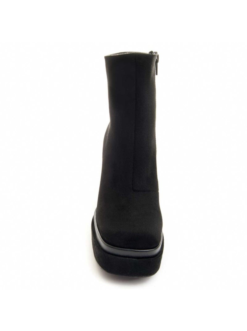 Stivaletto Con Tacco Materiale Sintetico E Tessile Montevita Nero - Kiabi