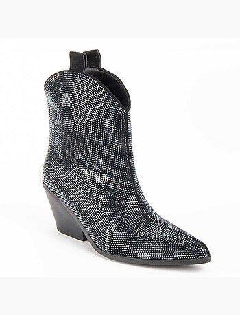 Stivaletto Con Tacco Materiale Sintetico E Tessile Montevita