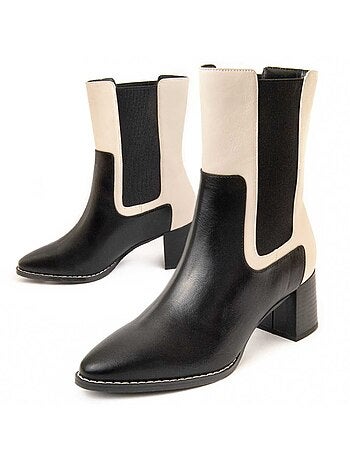 Stivaletto Con Tacco Materiale Sintetico E Tessile Montevita