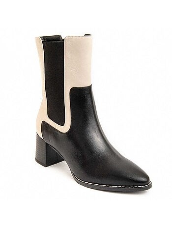 Stivaletto Con Tacco Materiale Sintetico E Tessile Montevita
