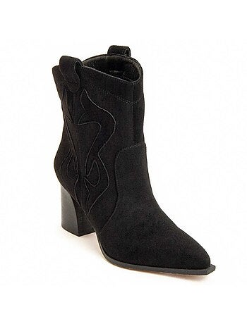 Stivaletto Con Tacco Materiale Sintetico E Tessile Montevita