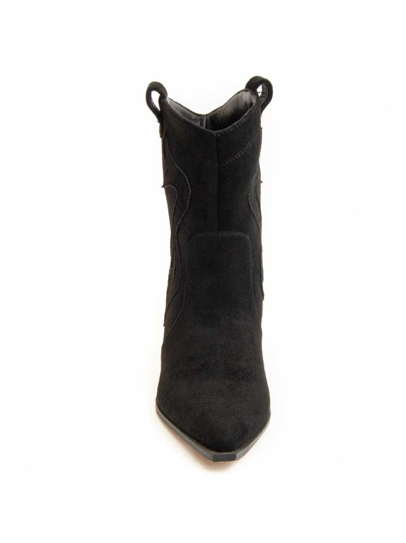 Stivaletto Con Tacco Materiale Sintetico E Tessile Montevita Nero - Kiabi