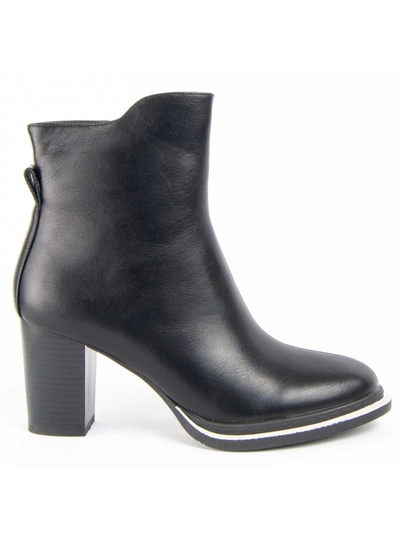 Stivaletto Con Tacco Materiale Sintetico E Tessile Montevita Nero - Kiabi
