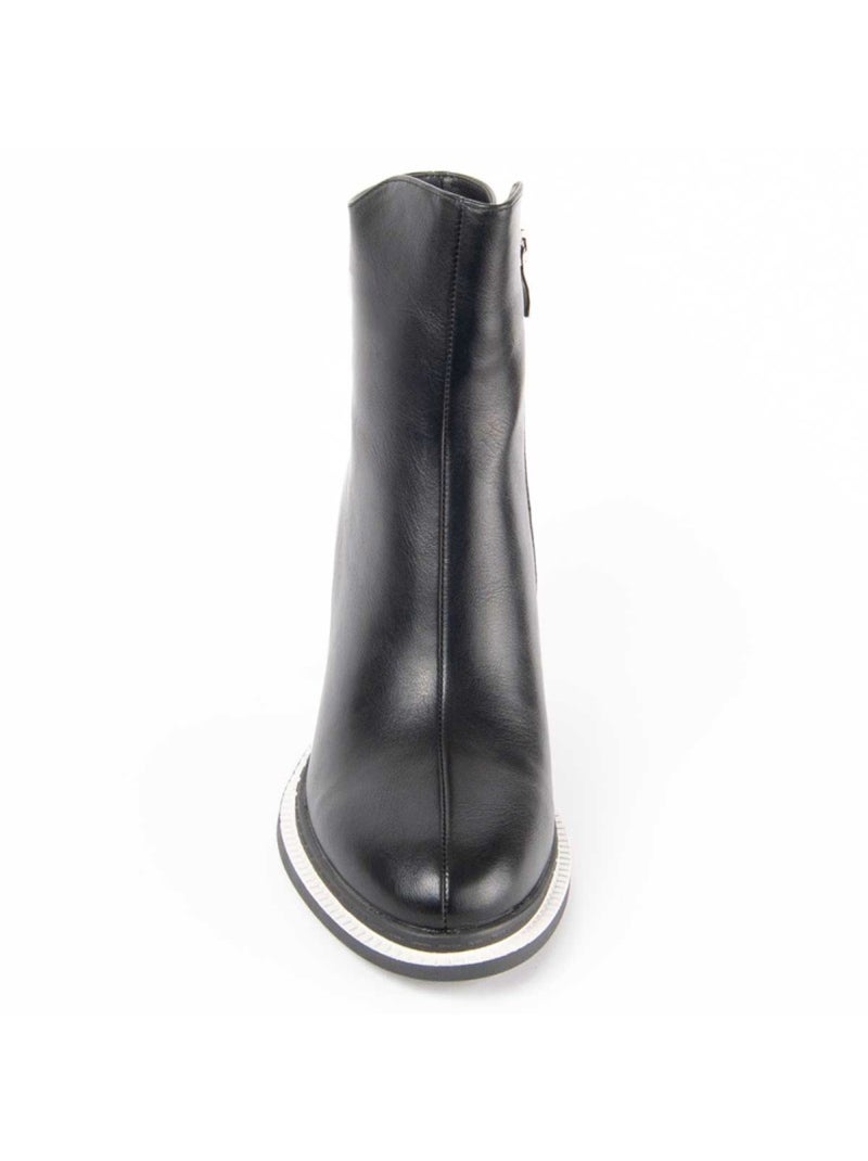 Stivaletto Con Tacco Materiale Sintetico E Tessile Montevita Nero - Kiabi