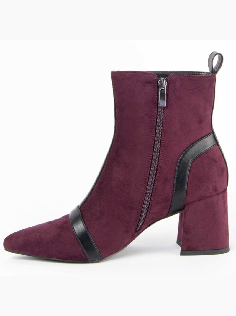 Stivaletto Con Tacco Materiale Sintetico E Tessile Montevita Rosso - Kiabi