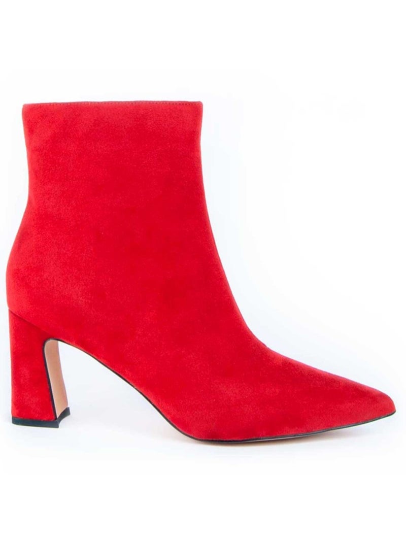 Stivaletto Con Tacco Materiale Sintetico E Tessile Montevita Rosso - Kiabi