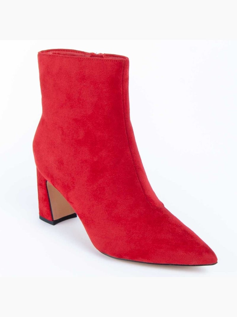 Stivaletto Con Tacco Materiale Sintetico E Tessile Montevita Rosso - Kiabi