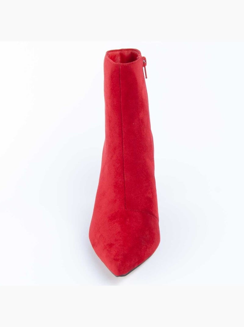 Stivaletto Con Tacco Materiale Sintetico E Tessile Montevita Rosso - Kiabi