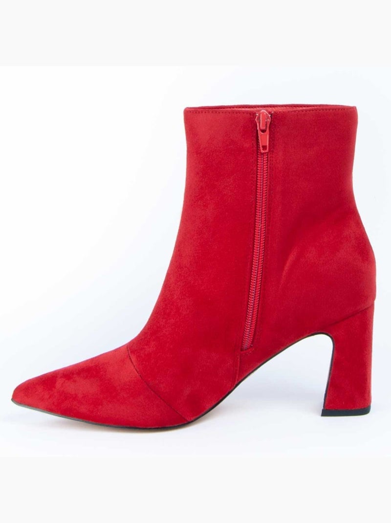 Stivaletto Con Tacco Materiale Sintetico E Tessile Montevita Rosso - Kiabi