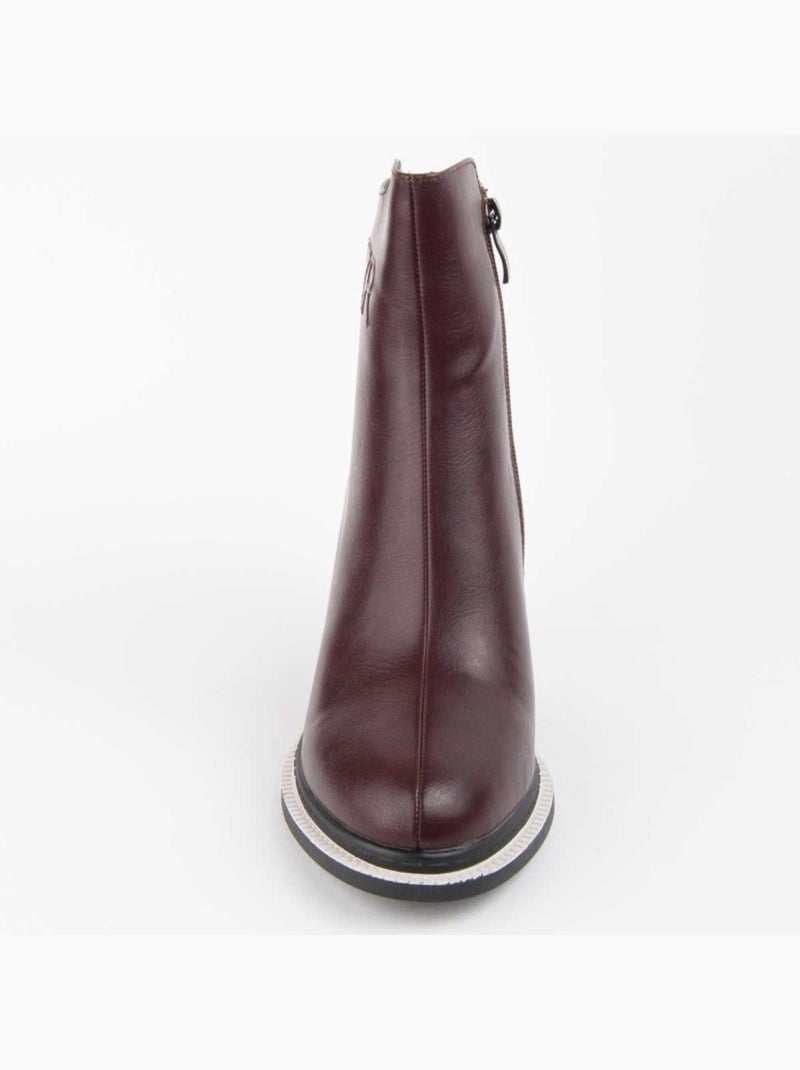 Stivaletto Con Tacco Materiale Sintetico E Tessile Montevita Rosso - Kiabi