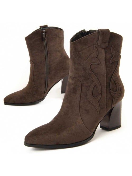 Stivaletto Con Tacco Materiale Sintetico E Tessile Montevita - Kiabi