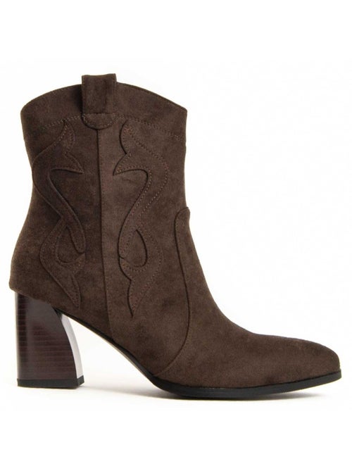 Stivaletto Con Tacco Materiale Sintetico E Tessile Montevita - Kiabi