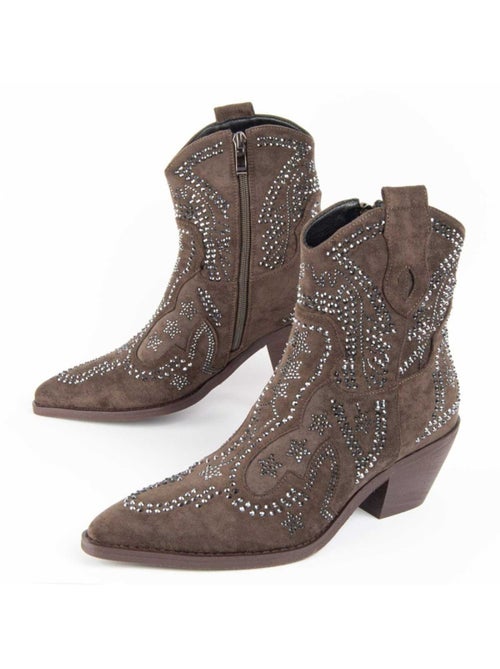 Stivaletto Con Tacco Materiale Sintetico E Tessile Montevita - Kiabi