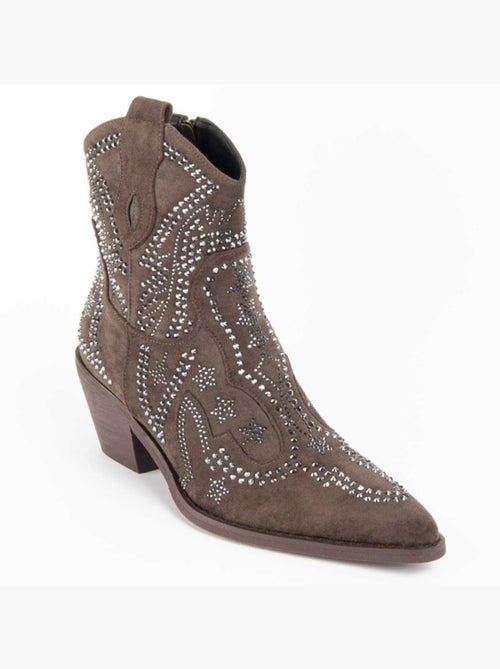 Stivaletto Con Tacco Materiale Sintetico E Tessile Montevita - Kiabi