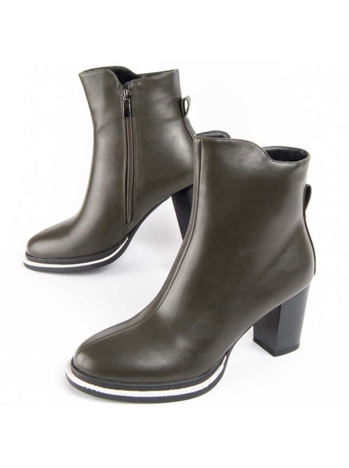 Stivaletto Con Tacco Materiale Sintetico E Tessile Montevita - Kiabi