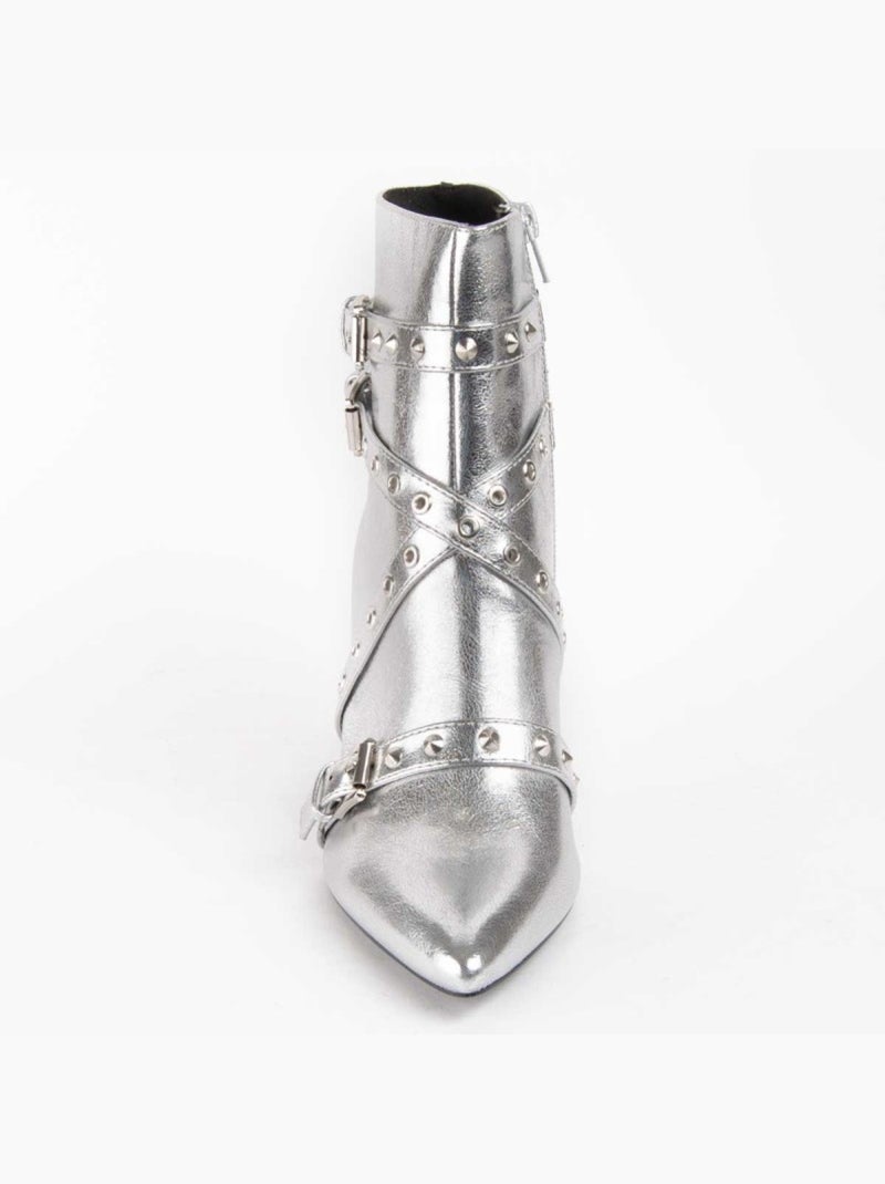 Stivaletto con tacco materiale sintetico montevita Argento - Kiabi