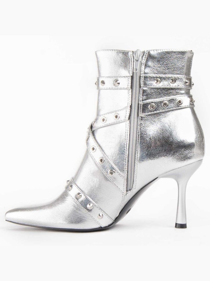 Stivaletto con tacco materiale sintetico montevita Argento - Kiabi