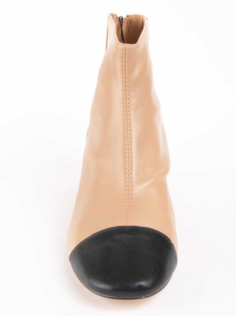 Stivaletto Con Tacco Materiale Sintetico Montevita Beige - Kiabi