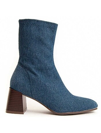 Stivaletto Con Tacco Materiale Sintetico Montevita