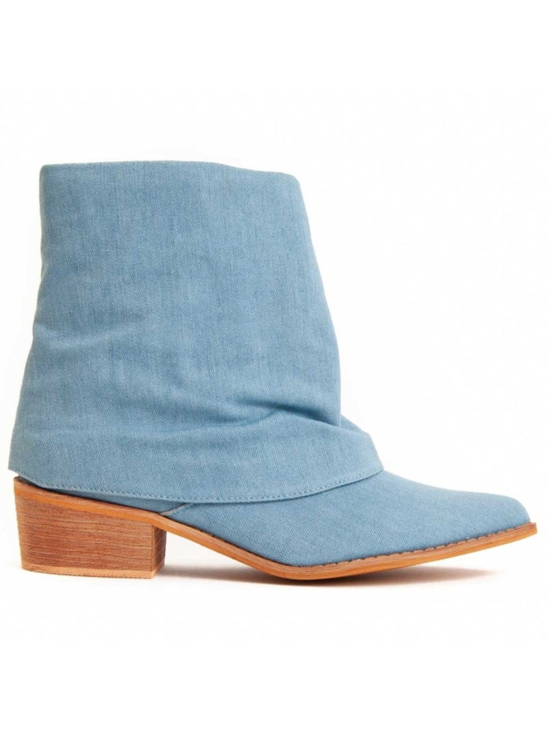 Stivaletto Con Tacco Materiale Sintetico Montevita Blu - Kiabi