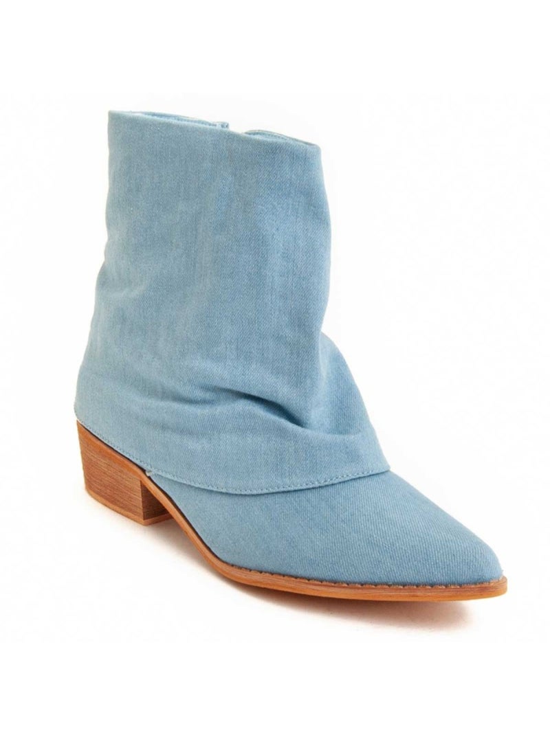 Stivaletto Con Tacco Materiale Sintetico Montevita Blu - Kiabi